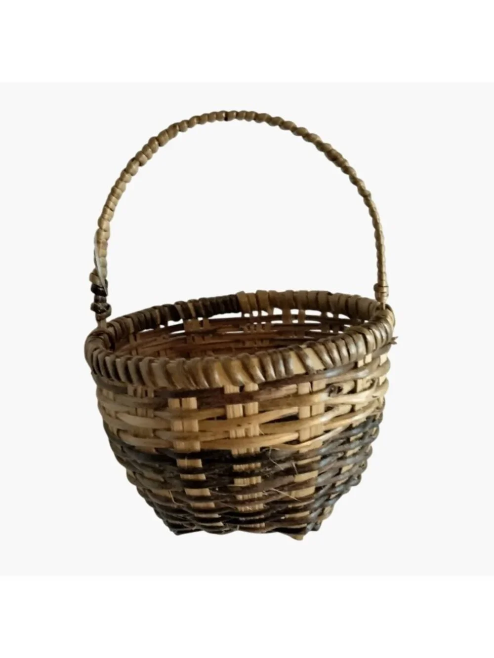 Mini Woven Basket Darice Brown Round Design Miniature Farmhouse Lot 3